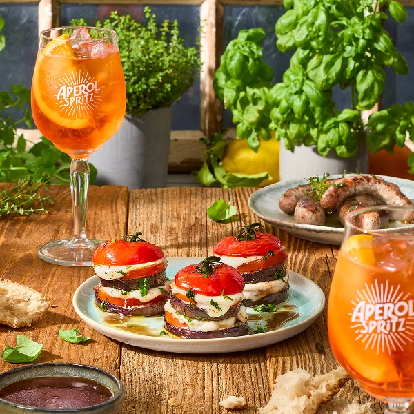 Auberginen-Caprese